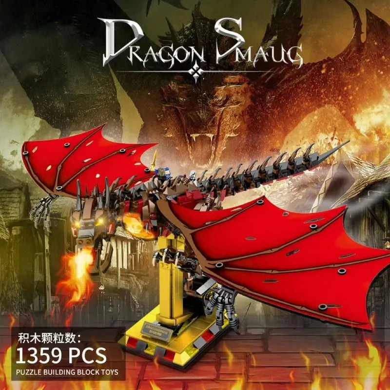 Building Blocks MOC Expert Movie Smaug Dragon Bricks Toys 13003 - 3