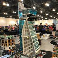 Thumbnail for Building Blocks Expert MOC Super Heroes Tower With Lights Kids Bricks Toy - 18