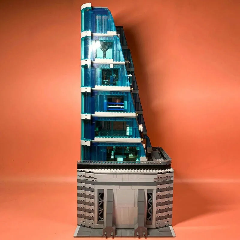 Building Blocks Expert MOC Super Heroes Tower With Lights Kids Bricks Toy - 2