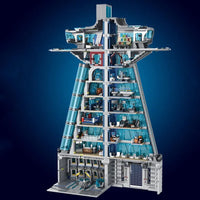 Thumbnail for Building Blocks Expert MOC Super Heroes Tower With Lights Kids Bricks Toy - 3