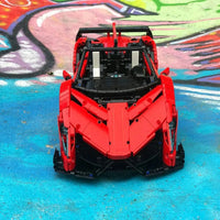 Thumbnail for Building Blocks MOC Expert Super Roadster Racing Cars MINI Bricks Toys - 6