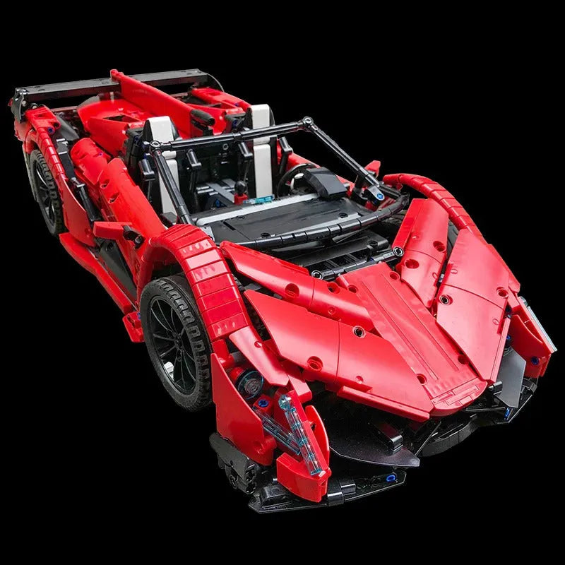 Building Blocks MOC Expert Super Roadster Racing Cars MINI Bricks Toys - 7