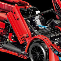 Thumbnail for Building Blocks MOC Expert Super Roadster Racing Cars MINI Bricks Toys - 4