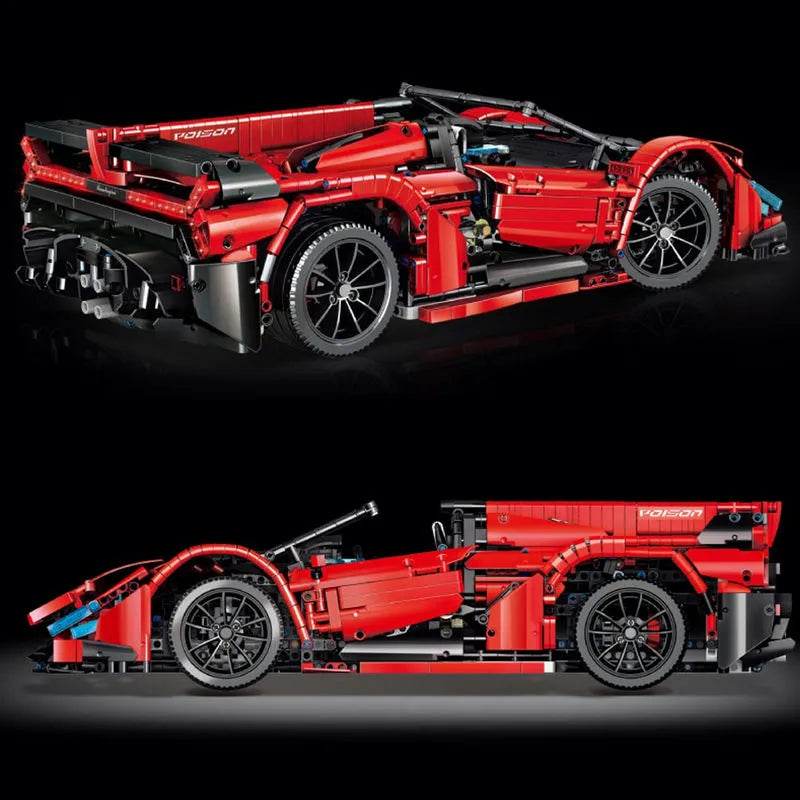 Building Blocks MOC Expert Super Roadster Racing Cars MINI Bricks Toys - 3