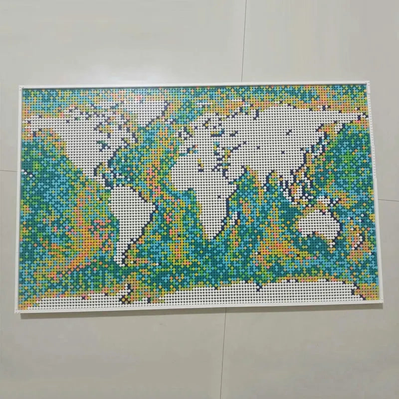 MOC Expert World Map Large Building Blocks Model