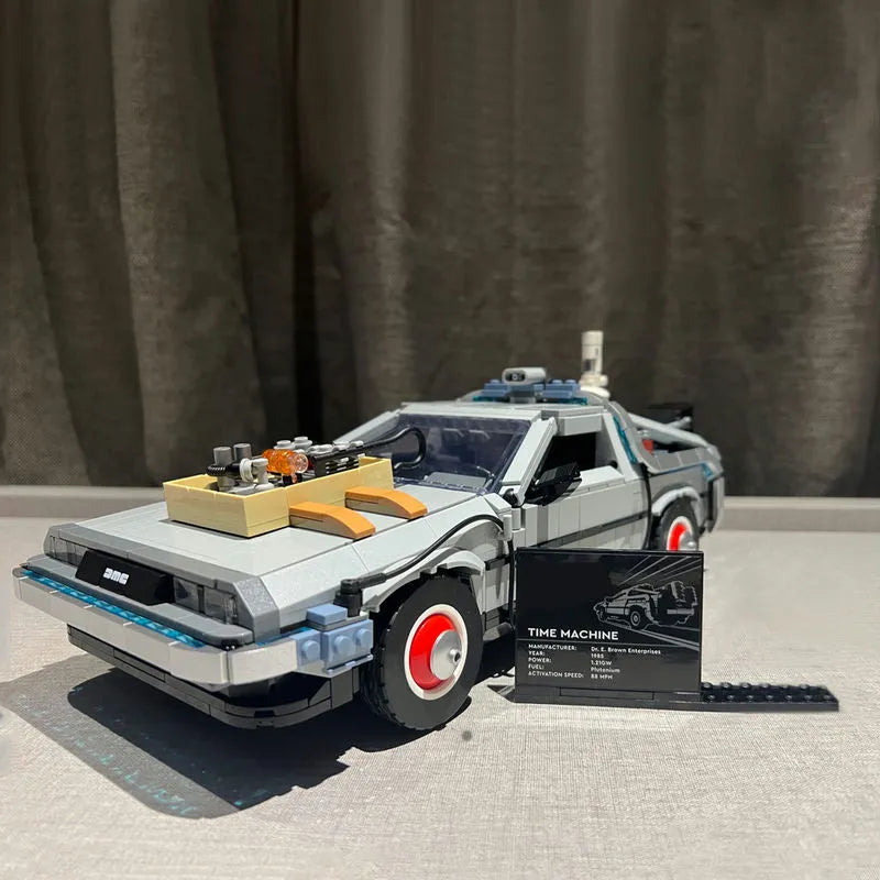 Building Blocks MOC Experts DeLorean DMC-12 Back To Future Car Bricks Tech Toy Construction Set Toys - 5