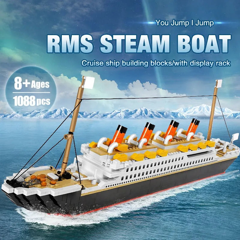 Building Blocks MOC Experts RMS Titanic Steam Ship Boat Bricks Kids Toys 15005 - 3