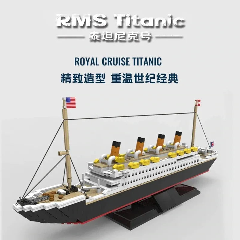 Building Blocks MOC Experts RMS Titanic Steam Ship Boat Bricks Kids Toys 15005 - 2