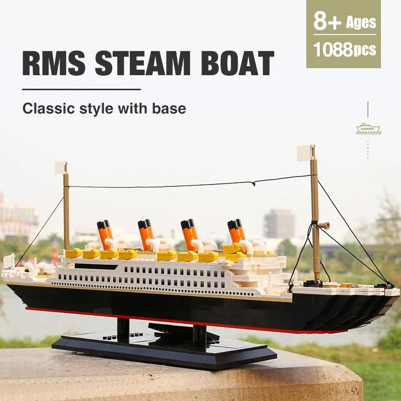 Building Blocks MOC Experts RMS Titanic Steam Ship Boat Bricks Kids Toys 15005 - 7