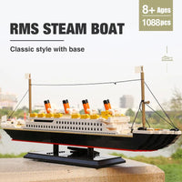 Thumbnail for Building Blocks MOC Experts RMS Titanic Steam Ship Boat Bricks Kids Toys 15005 - 7