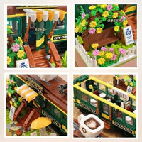 Thumbnail for Building Blocks MOC Experts Train Coffee House Modular MINI Bricks Kids Toys Construction Set Toys - 8