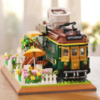 Thumbnail for Building Blocks MOC Experts Train Coffee House Modular MINI Bricks Kids Toys - 5