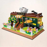 Thumbnail for Building Blocks MOC Experts Train Coffee House Modular MINI Bricks Kids Toys - 4