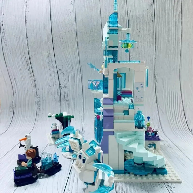 Building Blocks MOC Friends 3016 Elsa Magical Ice Palace Bricks Toy - 4