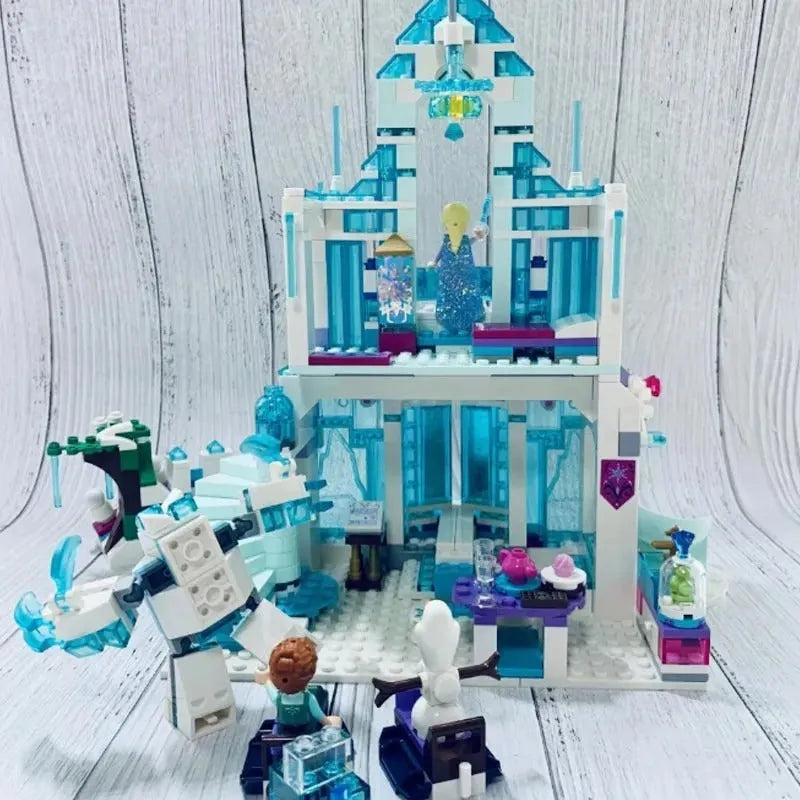 Building Blocks MOC Friends 3016 Elsa Magical Ice Palace Bricks Toy - 2