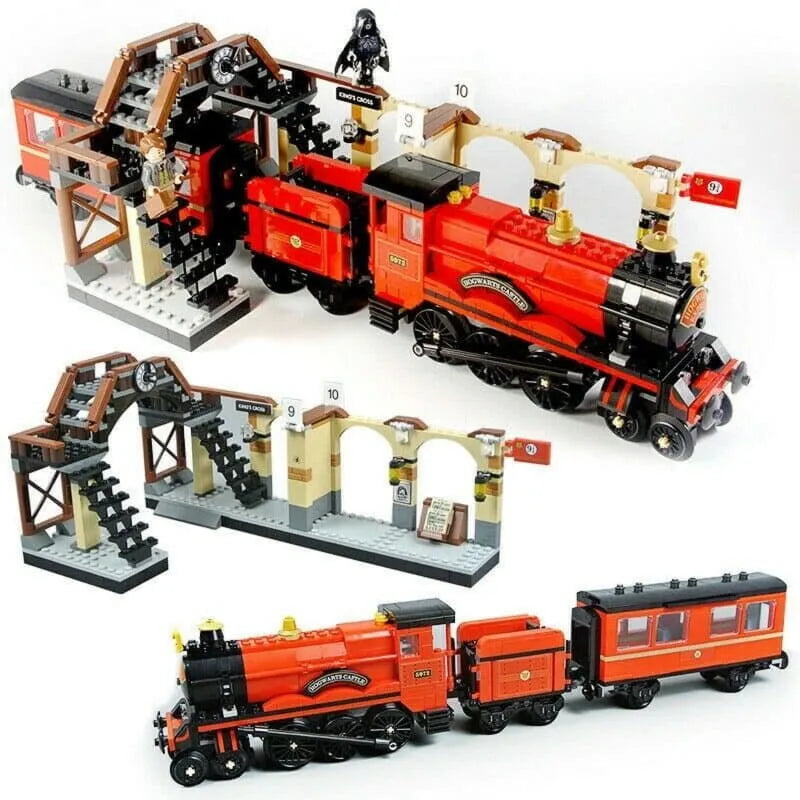 Building Blocks MOC Harry Potter Hogwarts Express Train Bricks Toys - 1