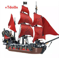 Thumbnail for Building Blocks Ideas 16009 Pirates Of Caribbean Queen Anne’s Revenge Ship - 2