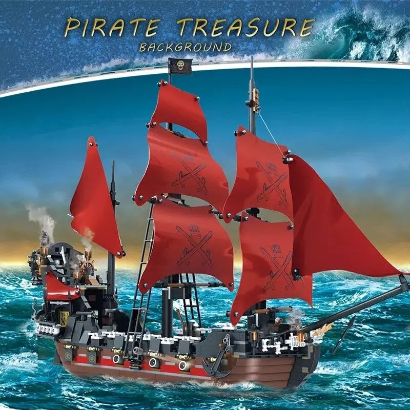 Building Blocks Ideas 16009 Pirates Of Caribbean Queen Anne’s Revenge Ship - 16