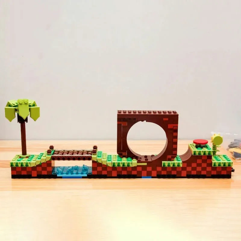 MOC Ideas 29005 Sonic Hedgehog Green Hill Zone Bricks Toy