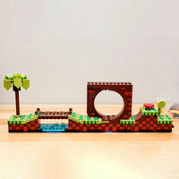 Thumbnail for Building Blocks MOC Ideas 29005 Sonic Hedgehog Green Hill Zone Bricks Toy - 3