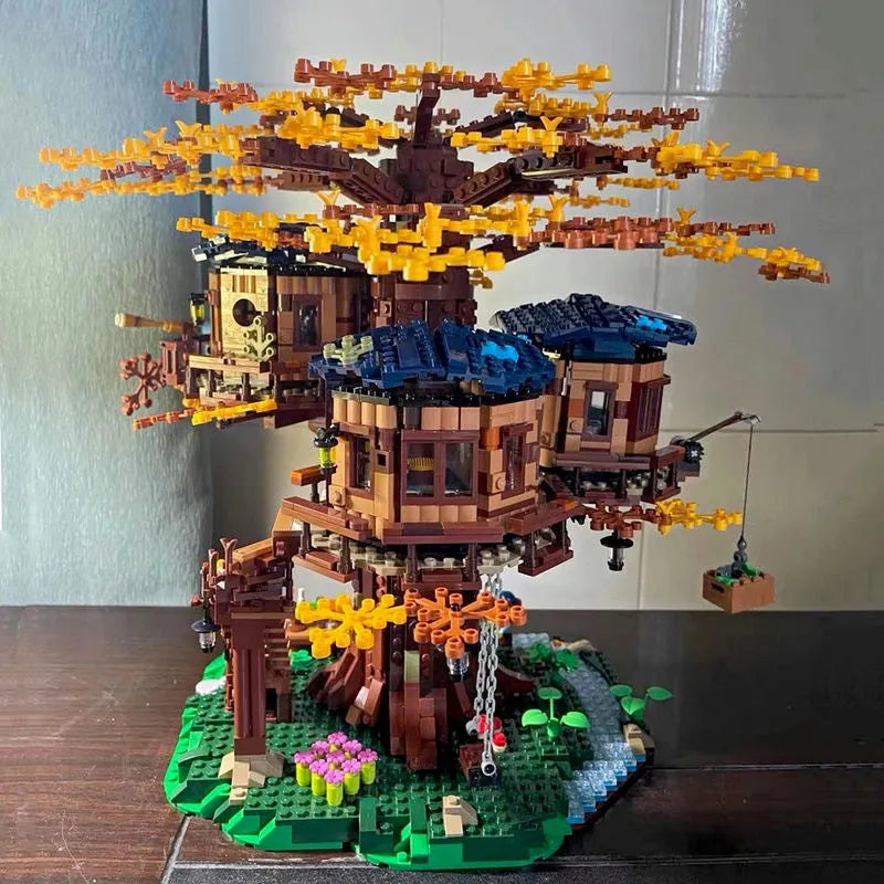 Tree Blockes Building Ideas 6007 MOC Tree House Building Blocks Set