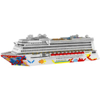 Thumbnail for Building Blocks MOC Ideas Big Luxury Cruise Liner Ship MINI Bricks Toys - 9