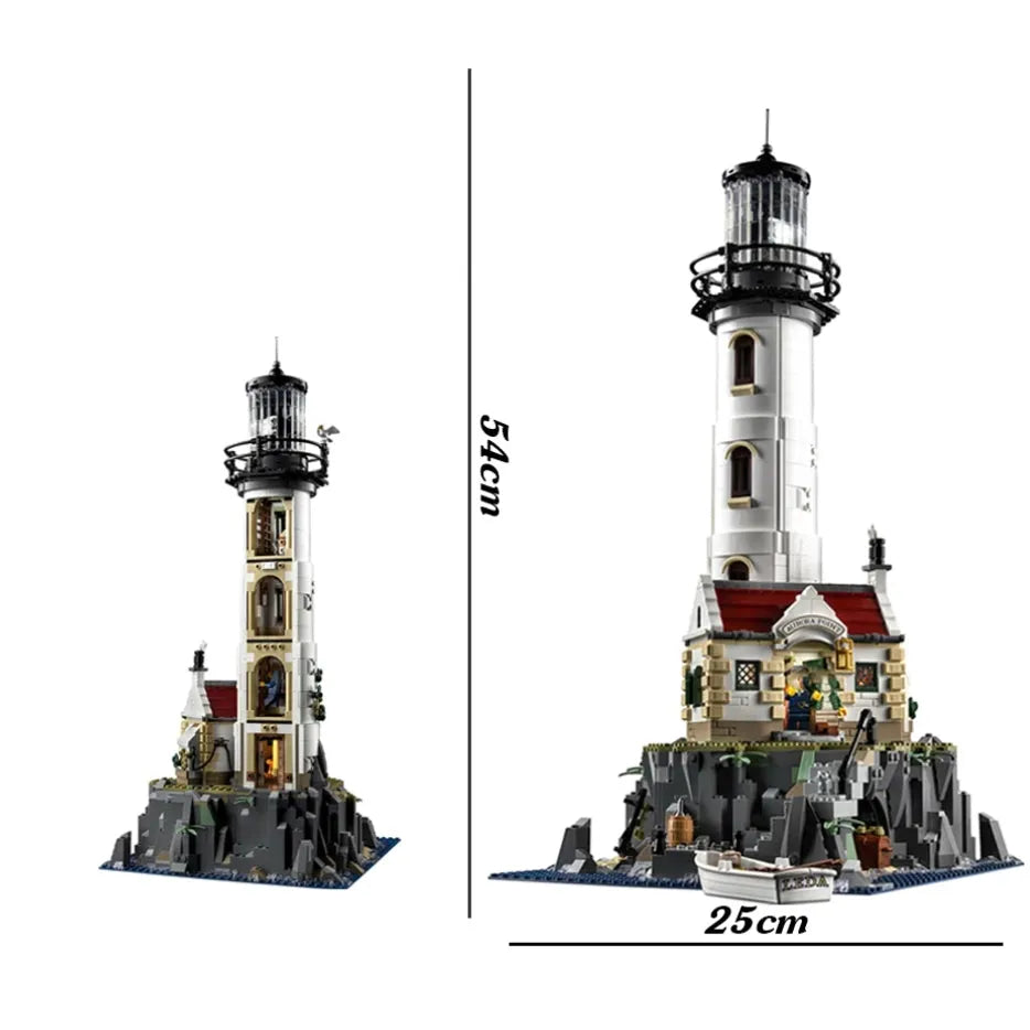 Building Blocks Ideas Motorized Light House MOC Bricks Toy 92882 - 11