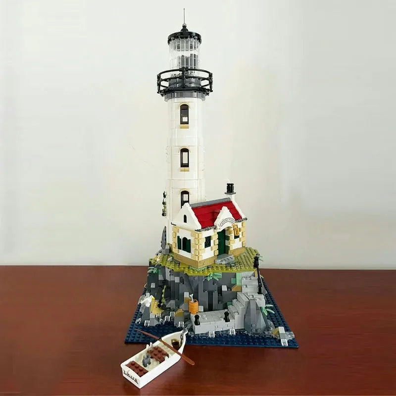 Building Blocks Ideas Motorized Light House MOC Bricks Toy 92882 - 8