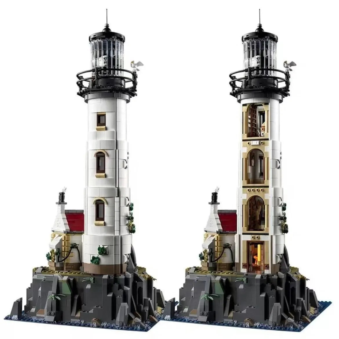 Building Blocks Ideas Motorized Light House MOC Bricks Toy 92882 - 2