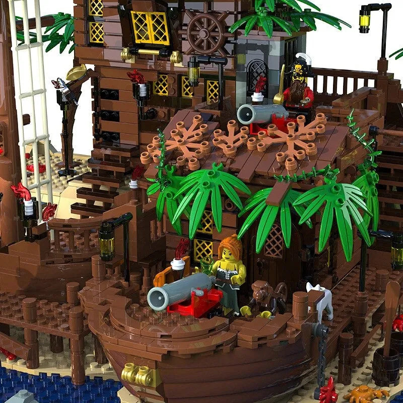 Building Blocks MOC Ideas Pirates Of Barracuda Bay Ship 49016 Bricks Toys - 5