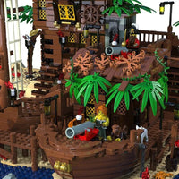 Thumbnail for Building Blocks MOC Ideas Pirates Of Barracuda Bay Ship 49016 Bricks Toys - 5