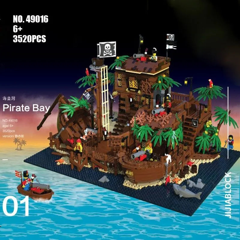 Building Blocks MOC Ideas Pirates Of Barracuda Bay Ship 49016 Bricks Toys - 6