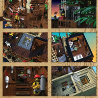 Thumbnail for Building Blocks MOC Ideas Pirates Of Barracuda Bay Ship 49016 Bricks Toys - 10