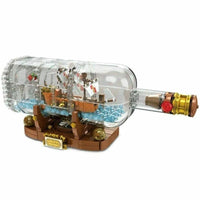 Thumbnail for Building Blocks Ideas Ship In A Bottle Pirates Of The Caribbean Bricks Toy - 2