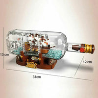 Thumbnail for Building Blocks Ideas Ship In A Bottle Pirates Of The Caribbean Bricks Toy - 3