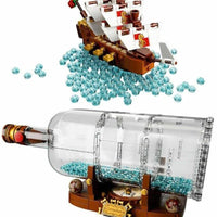Thumbnail for Building Blocks Ideas Ship In A Bottle Pirates Of The Caribbean Bricks Toy - 5