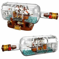 Thumbnail for Building Blocks Ideas Ship In A Bottle Pirates Of The Caribbean Bricks Toy - 1