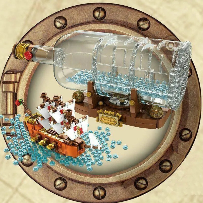 Building Blocks Ideas Ship In A Bottle Pirates Of The Caribbean Bricks Toy - 6