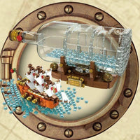 Thumbnail for Building Blocks Ideas Ship In A Bottle Pirates Of The Caribbean Bricks Toy - 6