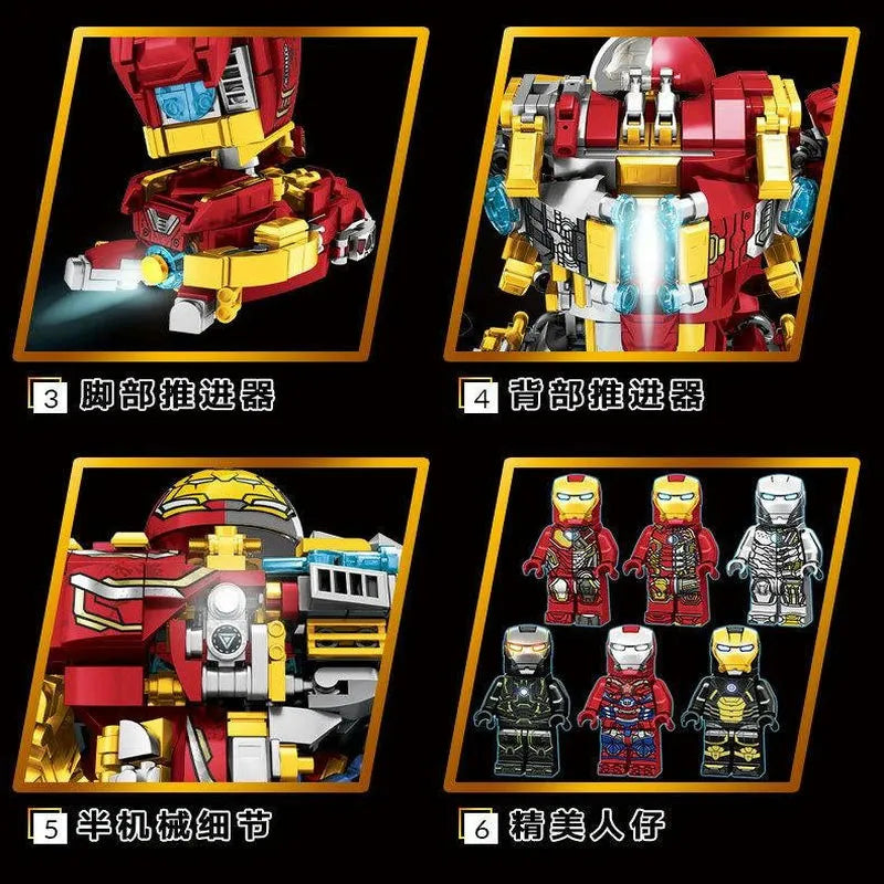Building Blocks MOC Marvel Super Iron Hero Warrior Robot Bricks Toys Construction Set Toys - 7