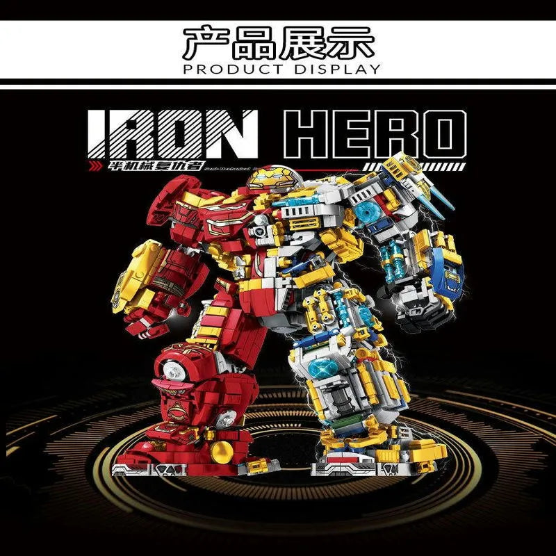 Building Blocks MOC Marvel Super Iron Hero Warrior Robot Bricks Toys - 4