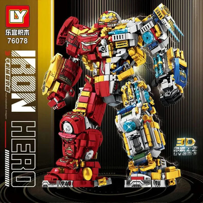 Building Blocks MOC Marvel Super Iron Hero Warrior Robot Bricks Toys Construction Set Toys - 3