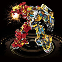 Thumbnail for Building Blocks MOC Marvel Super Iron Hero Warrior Robot Bricks Toys - 5