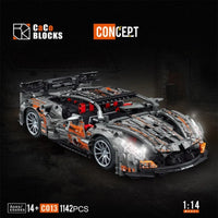 Thumbnail for Building Blocks MOC McLaren Concept Sports Roadster Car Bricks Toys C013 - 2