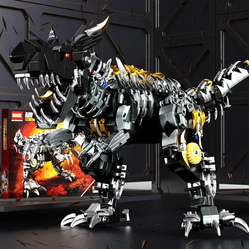 Building Blocks MOC Mechanical Ancient Beasts Dinosaur Bricks Toy - 4