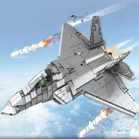 F 22 Raptor Brick MOC Military Aircraft F22 Raptor Fighter Jet Bricks
