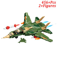Thumbnail for Building Blocks Military Aircraft Tomcat F-14 Fighter Plane Bricks Toy - 4