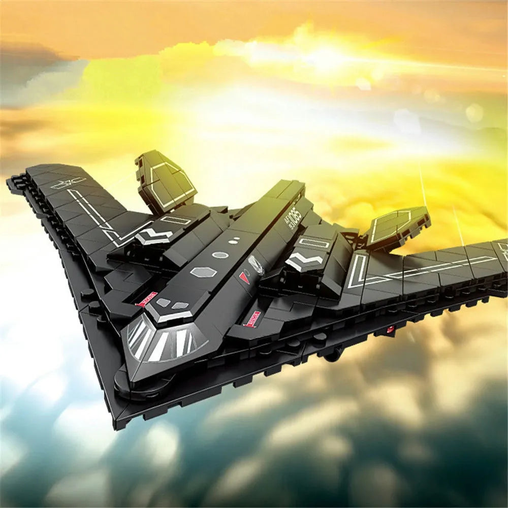 Building Blocks Military China H - 20 Stealth Bomber Aircraft Bricks Toy - 2