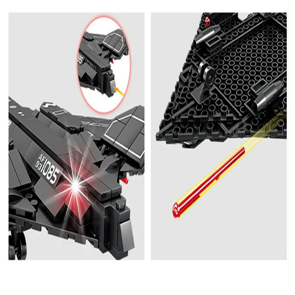 Building Blocks Military China H-20 Stealth Bomber Aircraft Bricks Toy Construction Set Toys - 4