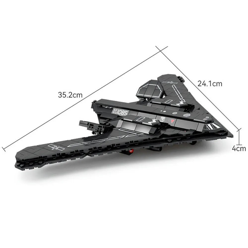 Building Blocks Military China H-20 Stealth Bomber Aircraft Bricks Toy Construction Set Toys - 6